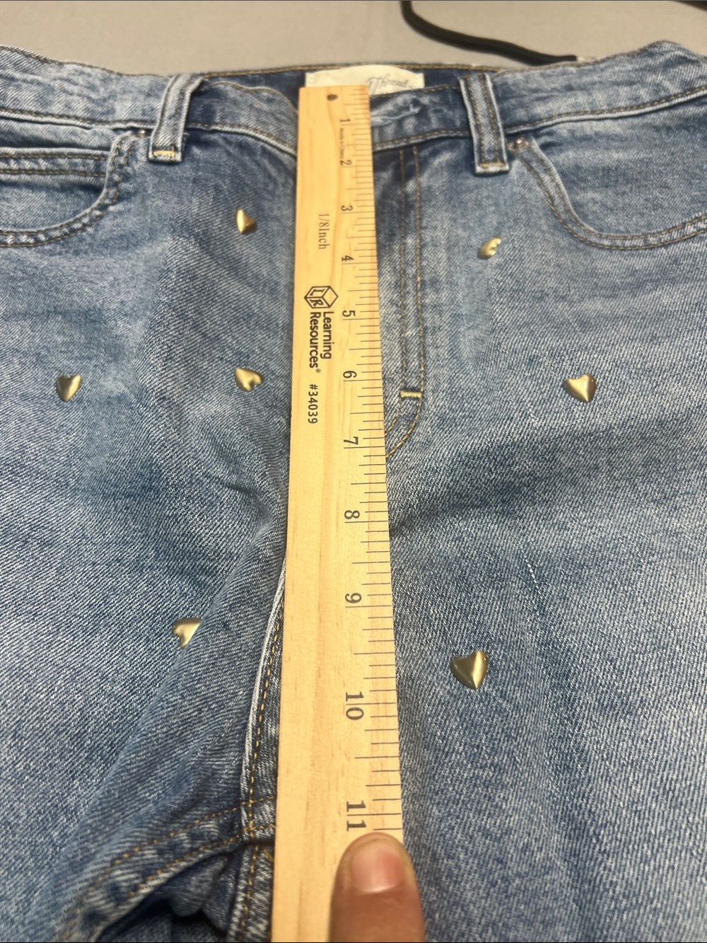 Universal Thread Light Blue Wide-Leg Jeans with Gold Studs - Picture 5 of 11